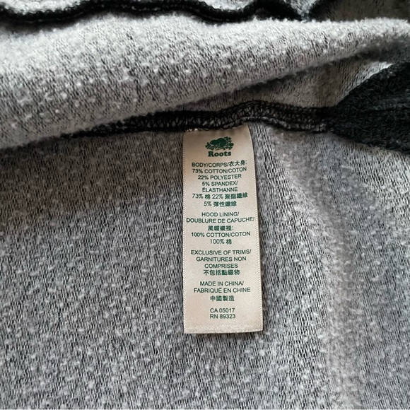 ROOTS Charcoal Gray Zip Up Hoodie - Picture 9 of 9